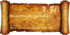 Neuschloss Zselyke névjegykártya